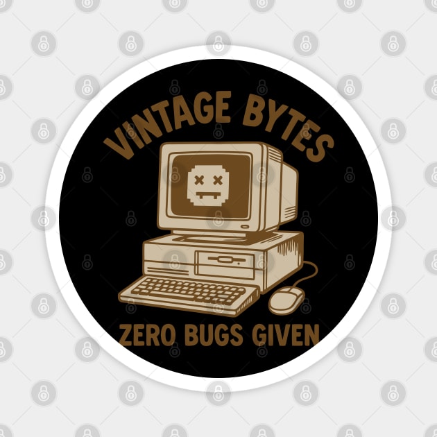 Old Computer PC Vintage Bytes Zero Bugs Given Magnet by belownormal